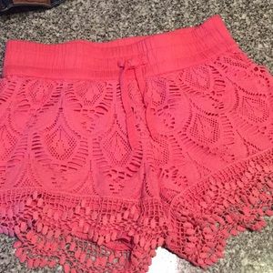 Girls lacy shorts girls size small